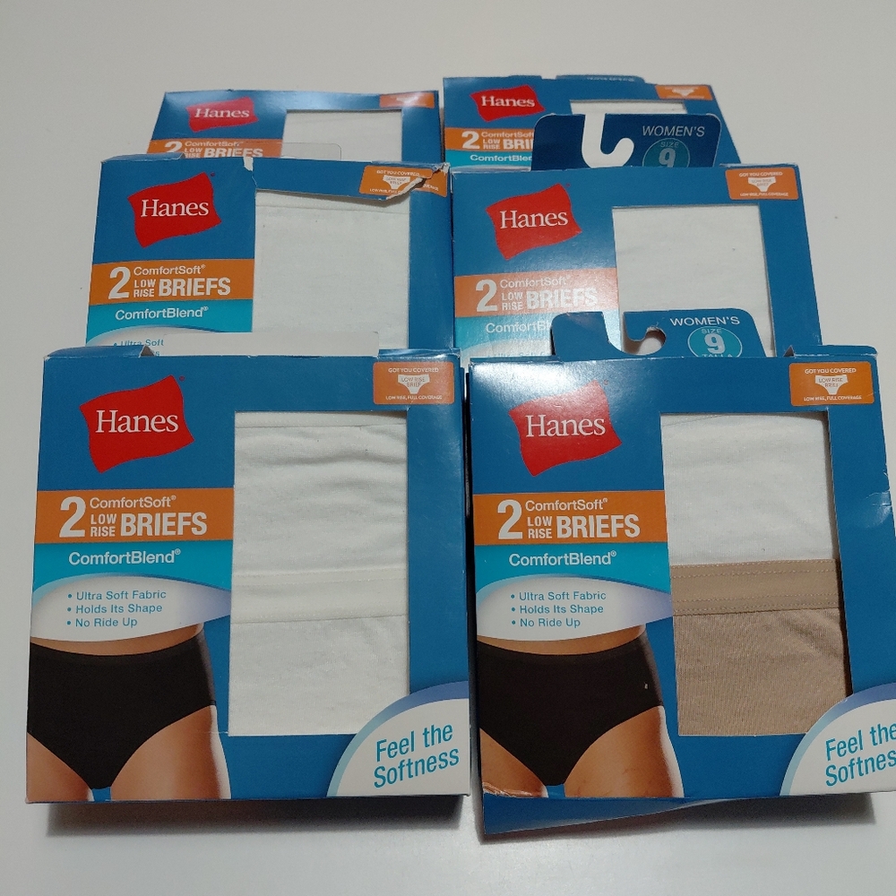 Hanes Men's ComfortSoft Low Rise Briefs - White and Tan